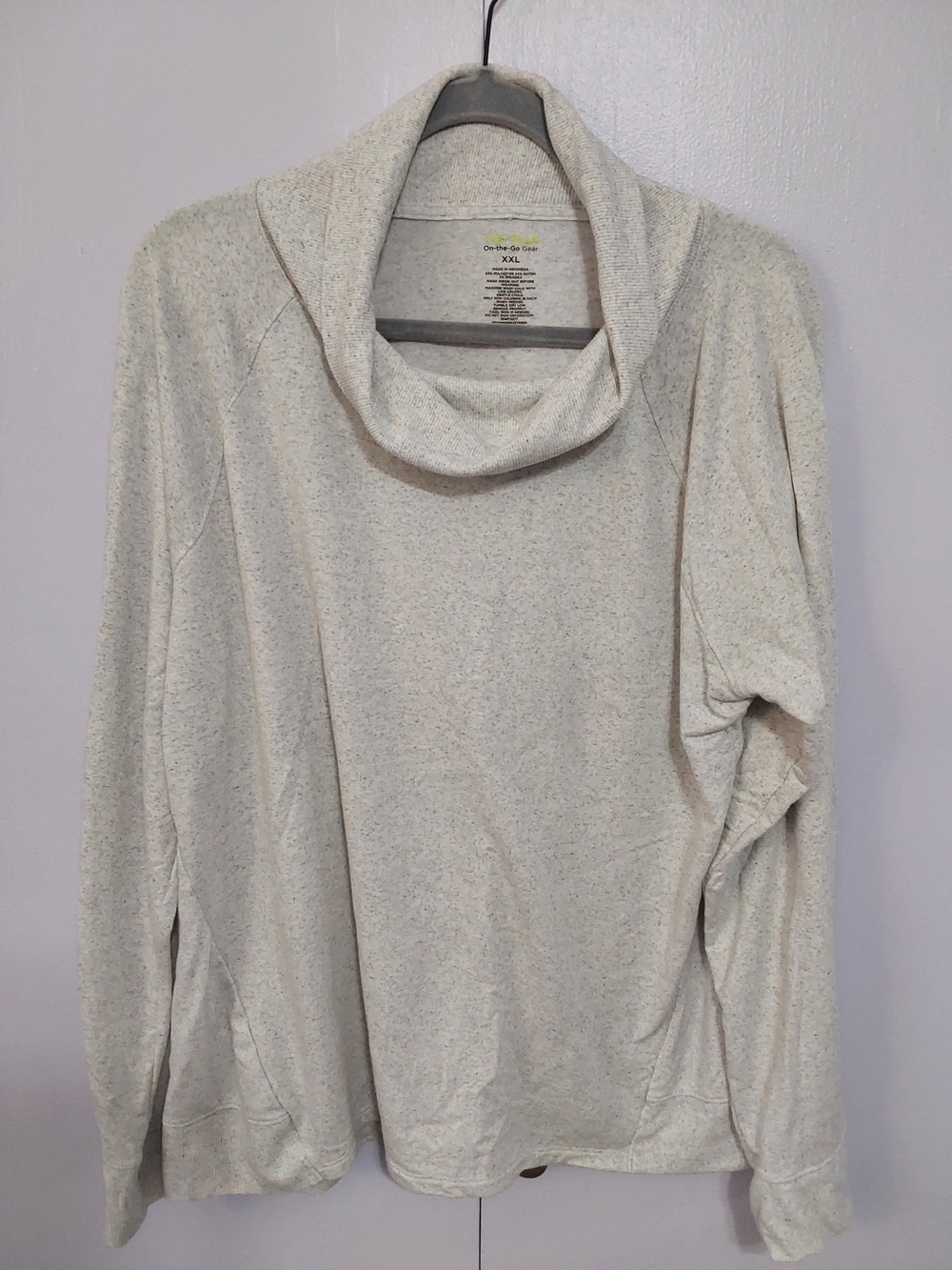 tek gear Women's Cowl Neck Sweater - Light Oatmeal
